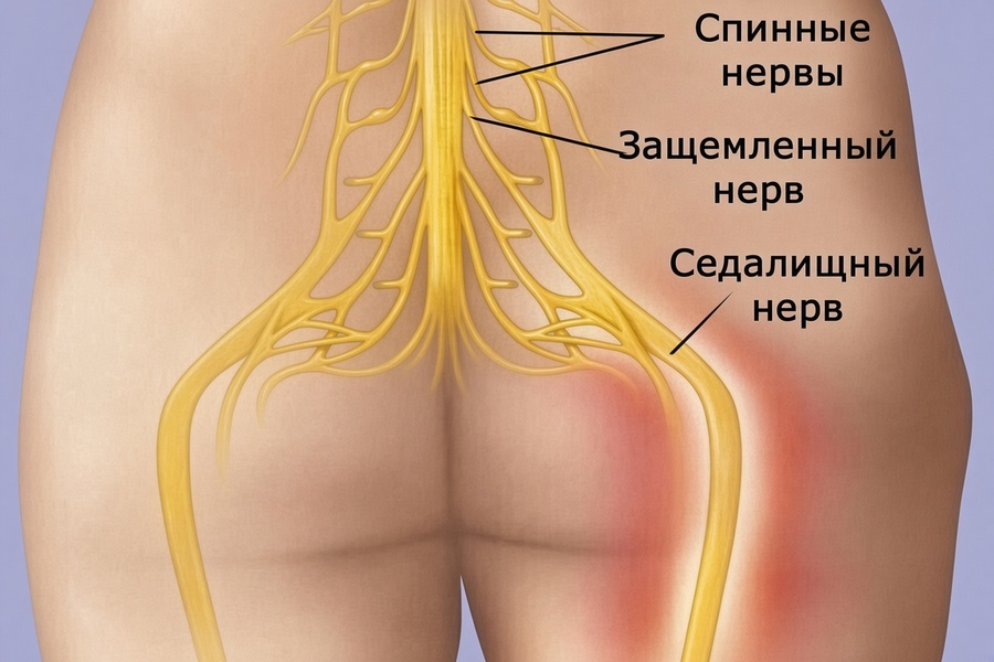 Как снять напряжение с седалищного нерва