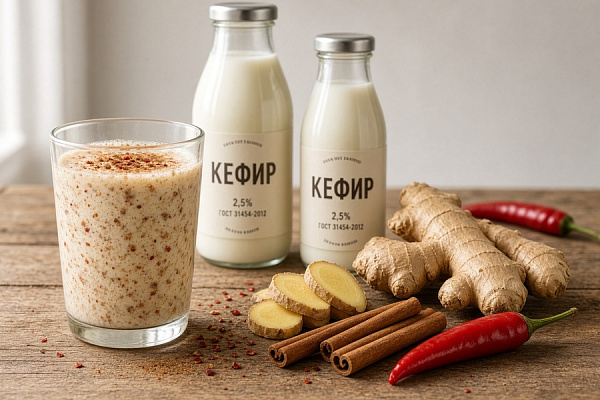 Кефир с корицей, имбирём и перцем — народный коктейль для стройности