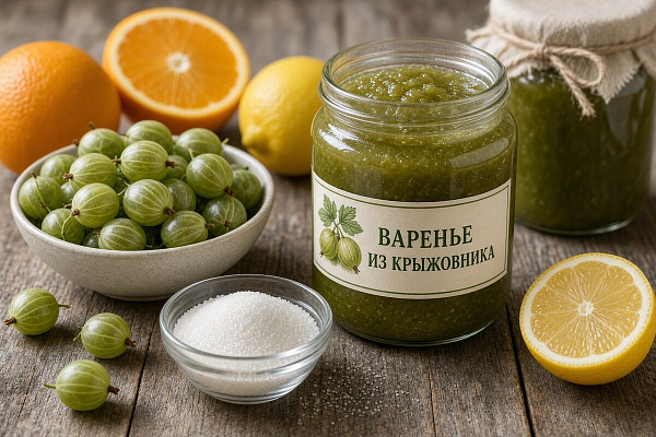 Варенье из крыжовника без варки: рецепт живого лакомства с апельсином и лимоном